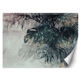 Fototapeta Feeby Monstera 3D Liście Zieleń Złoto  300x210 1 szt