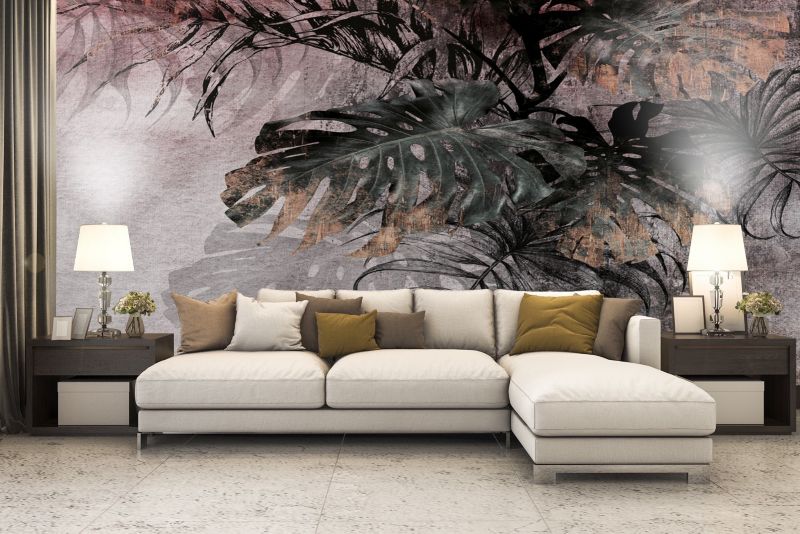 Fototapeta Feeby Monstera Liście Róż Złoto  450x315 1 szt