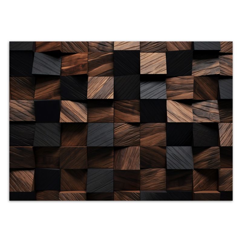 Fototapeta Feeby Mozaika drewniana kostka 3D  450x315 1 szt