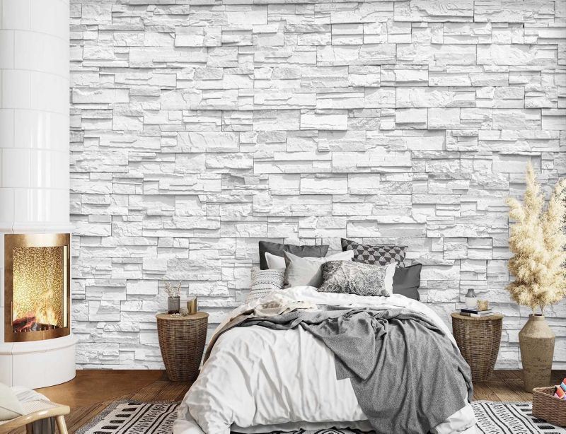 Fototapeta Feeby Mur z białych kamieni  300x210 1 szt