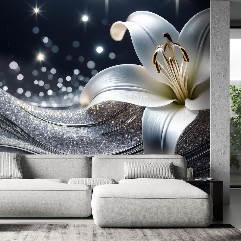 Fototapeta Feeby Natura, srebrny kwiat  450x315 1 szt