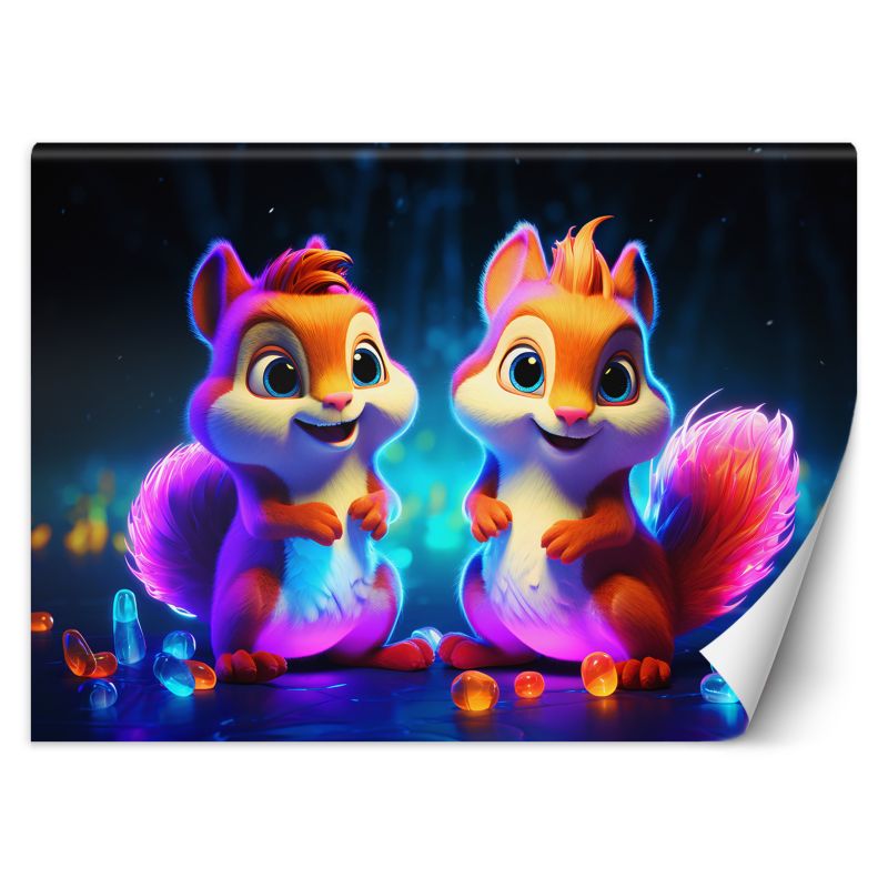 Fototapeta Feeby Neonowa wiewiórka  254x184 1 szt