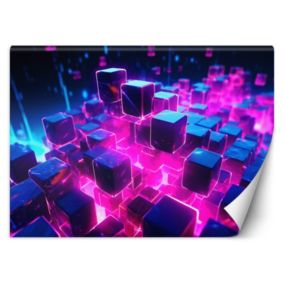 Fototapeta Feeby Neonowe kostki abstrakcja 3D  200x140 1 szt