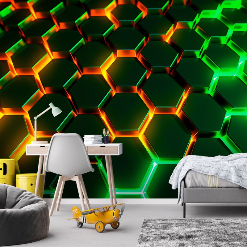 Fototapeta Feeby Neonowe kształty abstrakcja 3D  400x280 1 szt