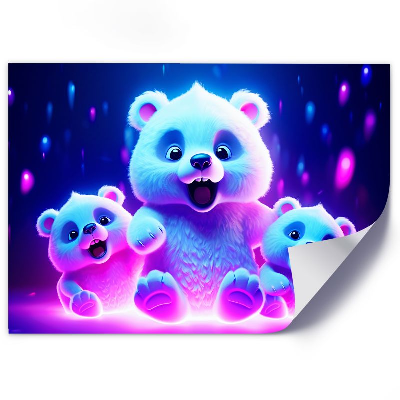 Fototapeta Feeby Neonowe niedźwiadki  200x140 1 szt