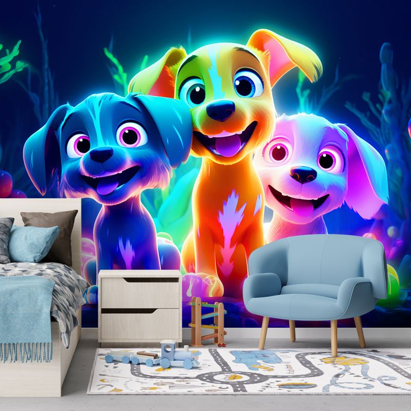 Fototapeta Feeby Neonowe psy  200x140 1 szt