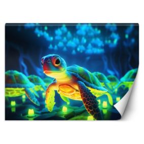 Fototapeta Feeby Neonowy żółw  150x105 1 szt