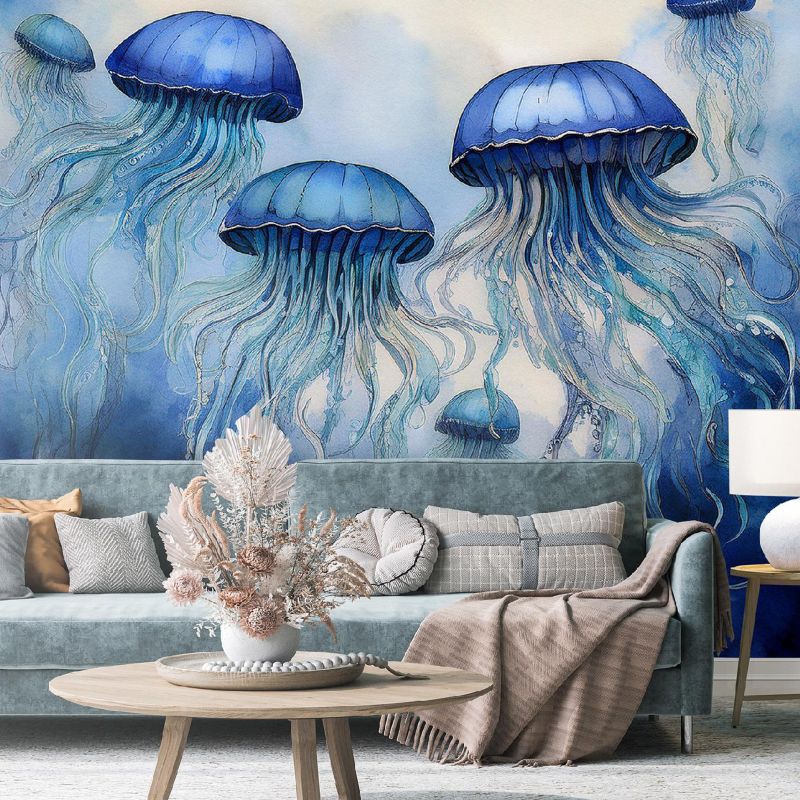Fototapeta Feeby Niebieskie meduzy morskie  250x175 1 szt