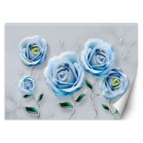 Fototapeta Feeby Niebieskie róże 3D  350x245 1 szt