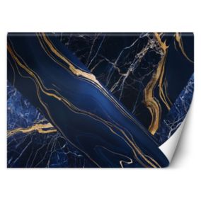 Fototapeta Feeby Niebiesko Złota Marmurowa Abstrakcja  150x105 1 szt