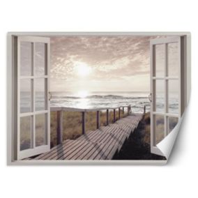 Fototapeta Feeby Okno pomost na plażę  280x200 1 szt