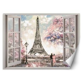 Fototapeta Feeby Okno z widokiem na Wieżę Eiffla  210x150 1 szt