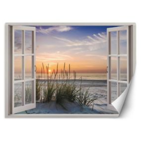 Fototapeta Feeby Okno zachodzące słońce na plaży  280x200 1 szt