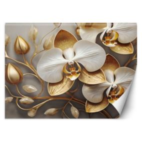 Fototapeta Feeby Orchidea glamour złoty  400x280 1 szt