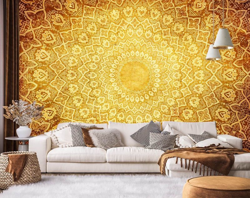 Fototapeta Feeby Orientalna złota mandala  254x184 1 szt