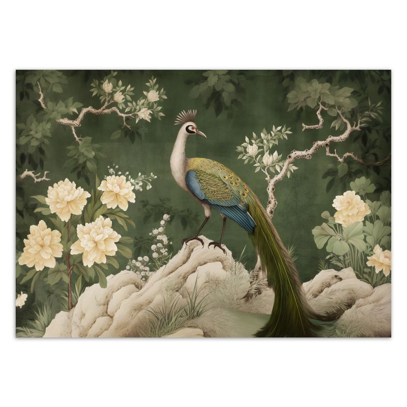 Fototapeta Feeby Orientalny paw zielony  350x245 1 szt