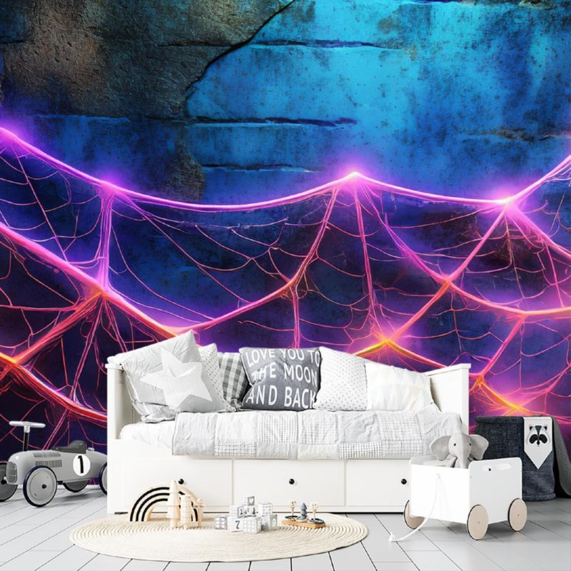 Fototapeta Feeby Pajęczyna w neonowym kolorze  400x280 1 szt