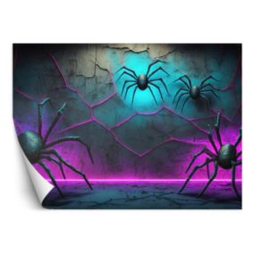 Fototapeta Feeby Pająki Neon Abstrakcja  200x140 1 szt
