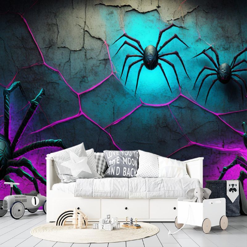 Fototapeta Feeby Pająki Neon Abstrakcja  200x140 1 szt