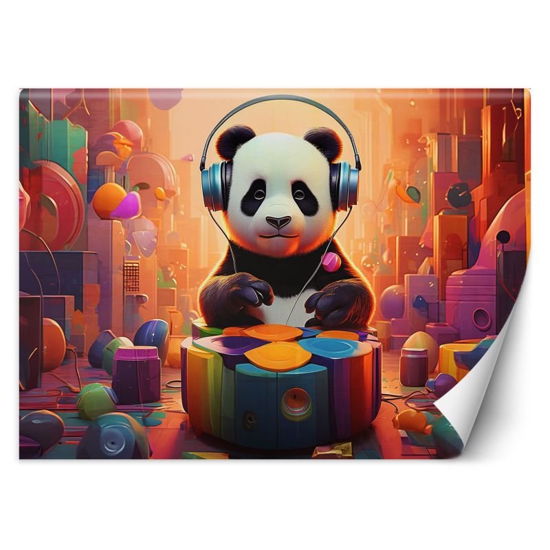 Fototapeta Feeby Panda w słuchawkach  200x140 1 szt