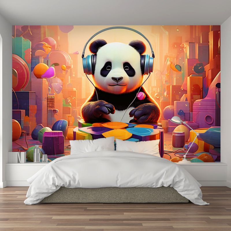 Fototapeta Feeby Panda w słuchawkach  200x140 1 szt