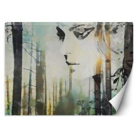 Fototapeta Feeby Pastelowa abstrakcja kobieta i las  350x245 1 szt