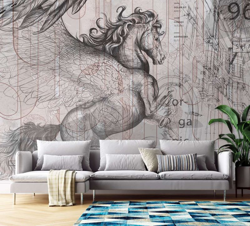 Fototapeta Feeby Pegaz koń abstrakcja  100x70 1 szt