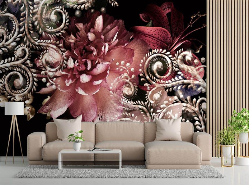 Fototapeta Feeby Piwonia i kwiat lilii glamour 3D  100x70 1 szt