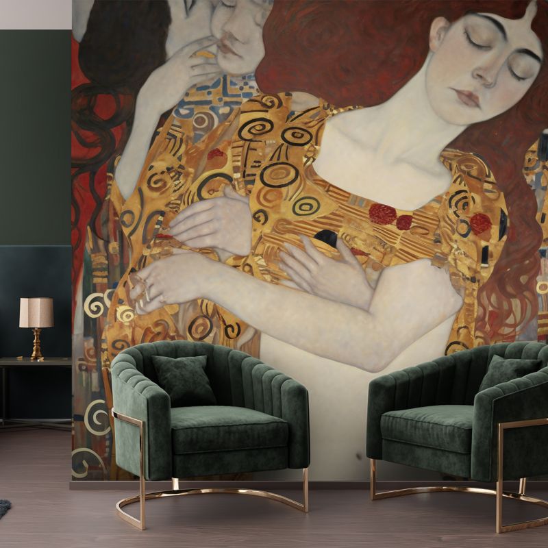 Fototapeta Feeby Pocałunek kobiet abstrakcja - G. Klimt  400x280 1 szt