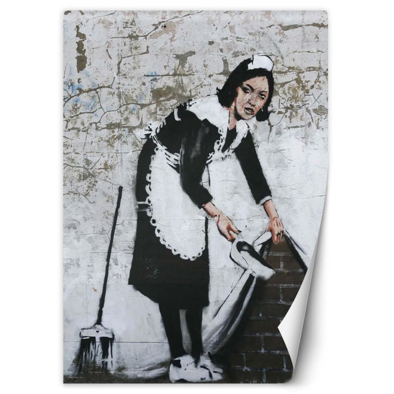 Fototapeta Feeby Pokojówka Banksy Mural Street Art  100x140 1 szt