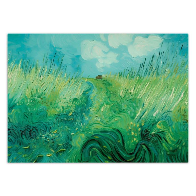 Fototapeta Feeby Pole z zieloną pszenicą - V. van Gogh  100x70 1 szt
