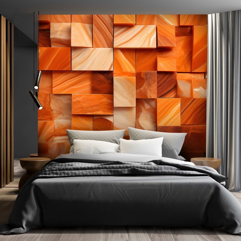 Fototapeta Feeby Pomarańczowy sześcian 3D  350x245 1 szt