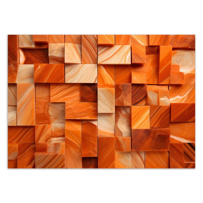 Fototapeta Feeby Pomarańczowy sześcian 3D  350x245 1 szt