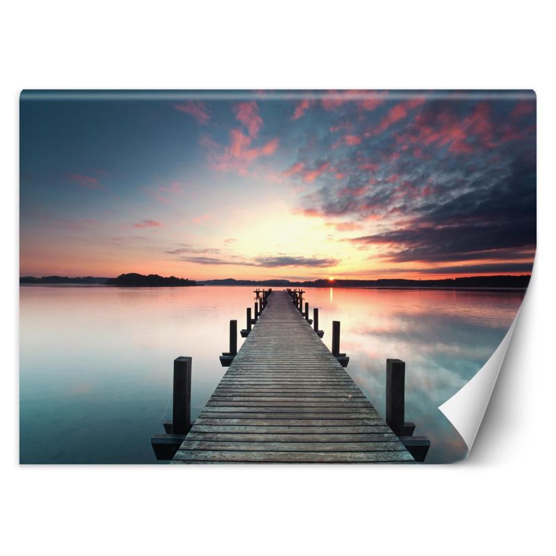Fototapeta Feeby Pomost jezioro zachód słońca  300x210 1 szt