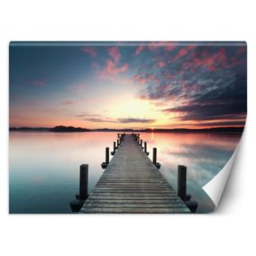Fototapeta Feeby Pomost jezioro zachód słońca  300x210 1 szt