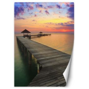 Fototapeta Feeby Pomost zachód słońca nad morzem  200x280 1 szt