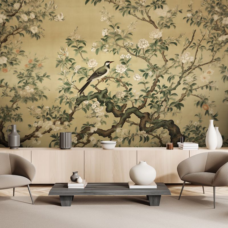 Fototapeta Feeby Ptak Abstrakcja Chinoiserie  300x210 1 szt