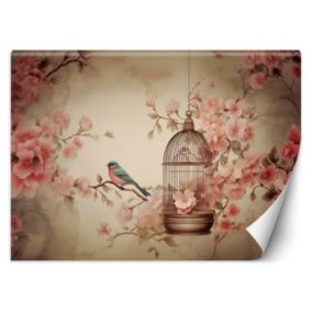 Fototapeta Feeby Ptak na gałęzi vintage  150x105 1 szt