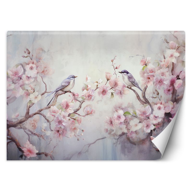 Fototapeta Feeby Ptaki i kwiaty Shabby Chic  368x254 1 szt