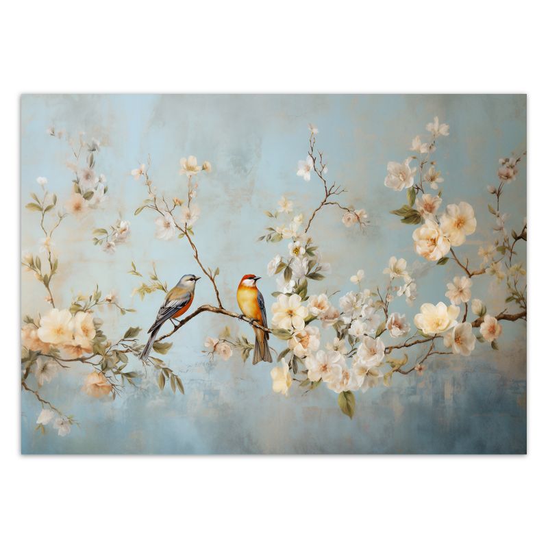 Fototapeta Feeby Ptaki na gałęzi Chinoiserie  150x105 1 szt