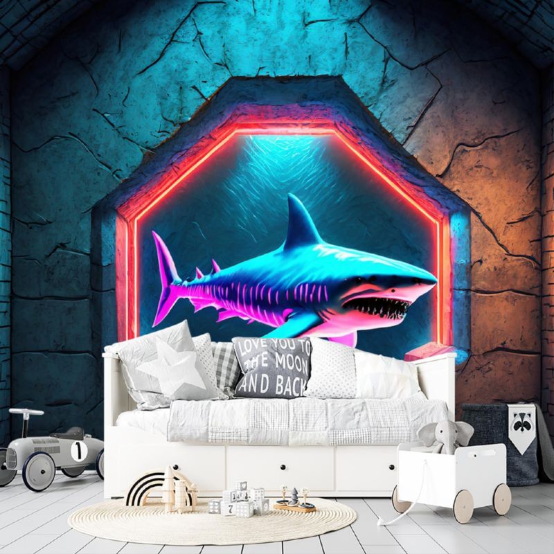 Fototapeta Feeby Rekin Zwierzęta Neon  250x175 1 szt