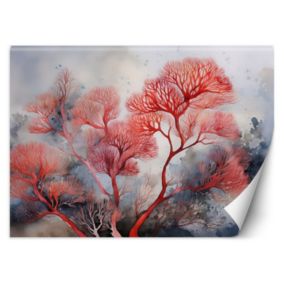 Fototapeta Feeby Rośliny abstrakcyjne czerwone  250x175 1 szt