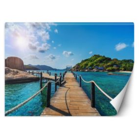 Fototapeta Feeby Rropikalna plaża wyspa palmy  200x140 1 szt