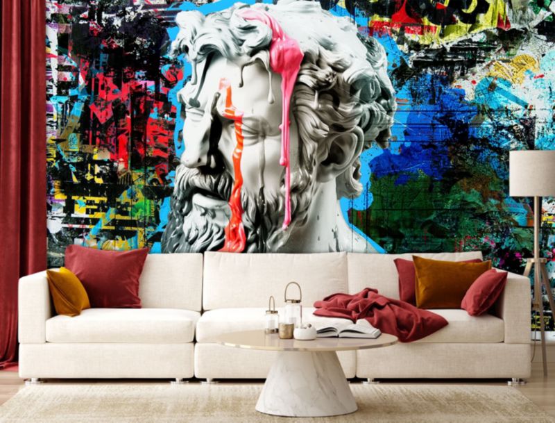 Fototapeta Feeby Rzeźba Posejdona Graffiti  450x315 1 szt