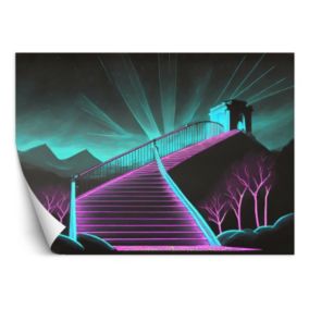 Fototapeta Feeby Schody neonowe Abstrakcja 3D  400x280 1 szt