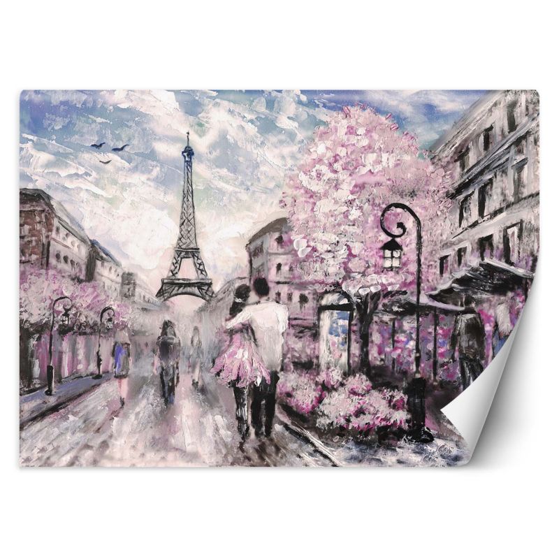 Fototapeta Feeby Spacer po Paryżu malowany  350x245 1 szt