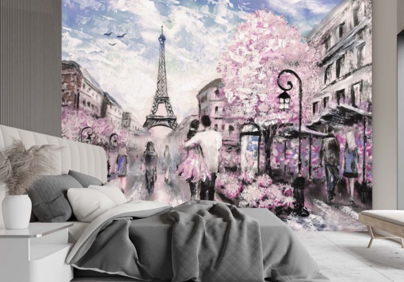 Fototapeta Feeby Spacer po Paryżu malowany  350x245 1 szt