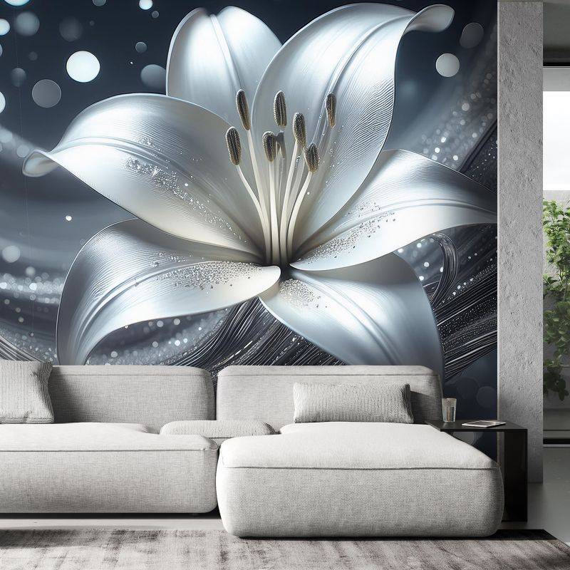 Fototapeta Feeby Srebrny kwiat abstrakcji  100x70 1 szt