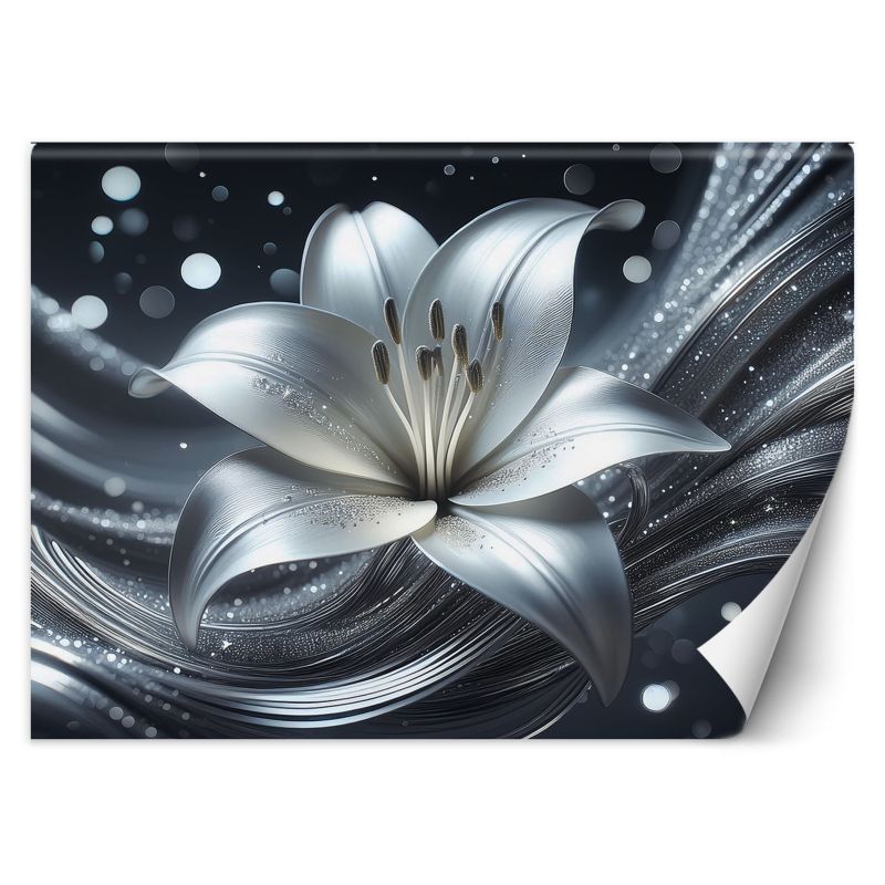 Fototapeta Feeby Srebrny kwiat abstrakcji  200x140 1 szt