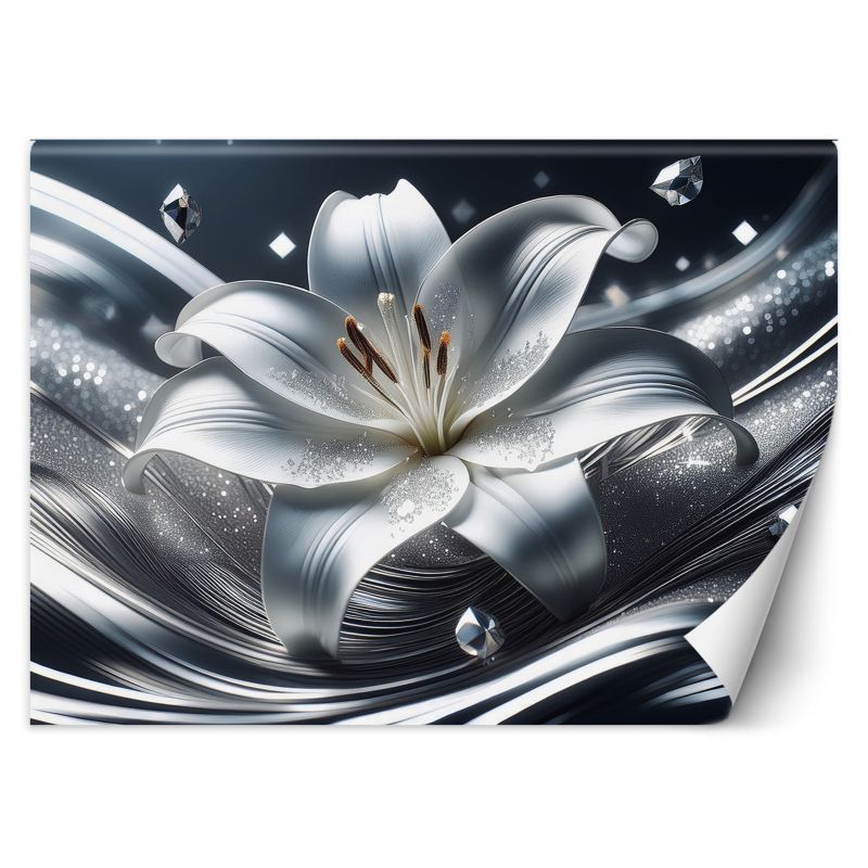 Fototapeta Feeby Srebrny kwiat lilii  250x175 1 szt